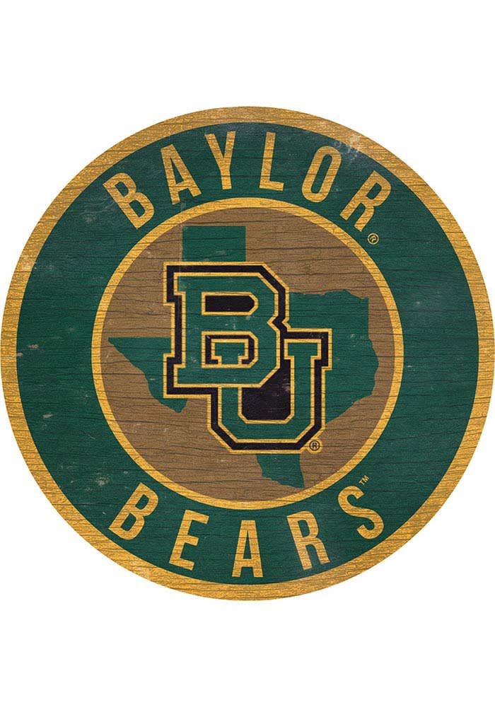 Baylor Bears 12 in Circle State Sign