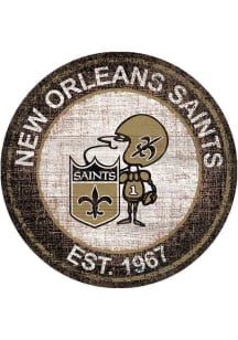 New Orleans Saints Round Heritage Logo Sign