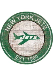 New York Jets Round Heritage Logo Sign