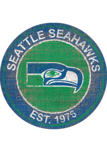Seattle Seahawks Round Heritage Logo Sign