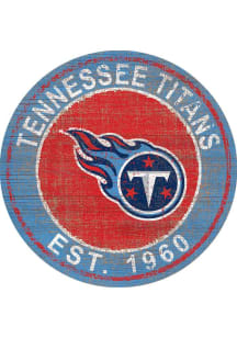 Tennessee Titans Round Heritage Logo Sign