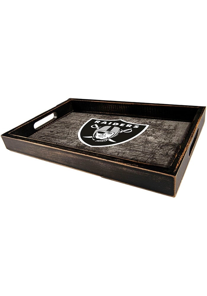 NFL Las Vegas Raiders Delio Acacia Wood Cheese Cutting Board and Tool Set