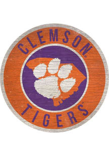 Clemson Tigers 12 in Circle State Sign