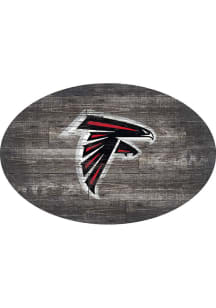 Atlanta Falcons 46in Distressed Wood Oval Sign