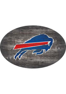 Buffalo Bills 46in Distressed Wood Oval Sign