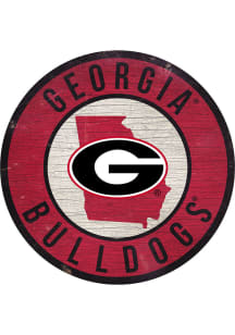 Georgia Bulldogs 12 in Circle State Sign