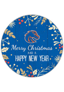 Boise State Broncos Merry Christmas and New Year Circle Sign