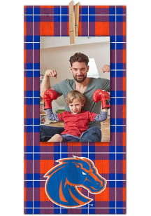 Boise State Broncos Plaid Clothespin Sign