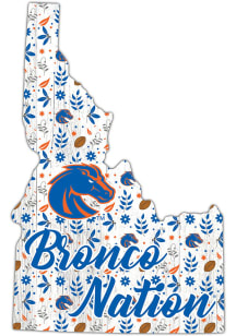 Boise State Broncos Floral State Sign