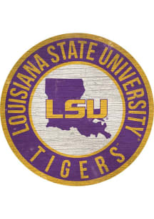 LSU Tigers 12 in Circle State Sign