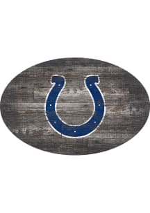 Indianapolis Colts 46in Distressed Wood Oval Sign