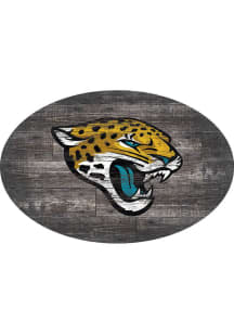 Jacksonville Jaguars 46in Distressed Wood Oval Sign