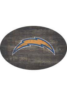 Los Angeles Chargers 46in Distressed Wood Oval Sign