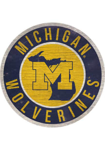 Michigan Wolverines 12 in Circle State Sign