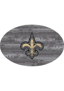 New Orleans Saints 46in Distressed Wood Oval Sign