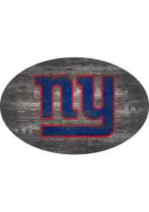 New York Giants 46in Distressed Wood Oval Sign