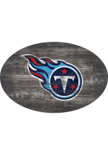 Tennessee Titans 46in Distressed Wood Oval Sign