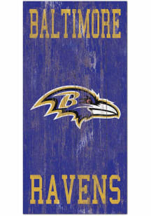Baltimore Ravens Heritage Logo 6x12 Sign