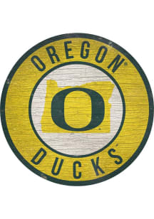 Oregon Ducks 12 in Circle State Sign