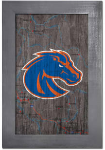 Boise State Broncos City Map Sign