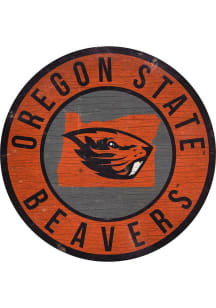 Oregon State Beavers 12 in Circle State Sign
