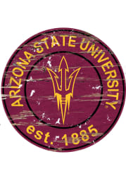 Arizona State Sun Devils Established Date Circle 24 Inch Sign