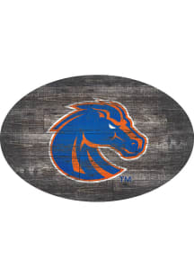 Boise State Broncos 46 Inch Distressed Wood Sign
