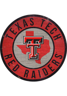 Texas Tech Red Raiders 12 in Circle State Sign