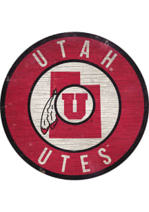 Utah Utes 12 in Circle State Sign