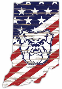 Butler Bulldogs 12 Inch USA State Cutout Sign
