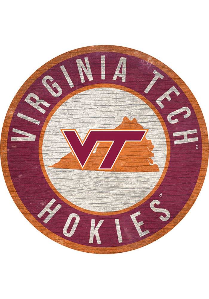 Virginia Tech Hokies 12 in Circle State Sign