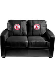 Boston Red Sox Faux Leather Love Seat - Black