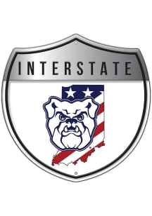 Butler Bulldogs Patriotic Interstate Metal Sign