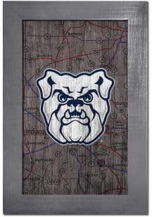Butler Bulldogs City Map Sign