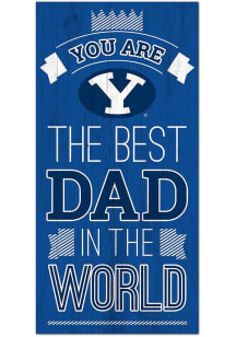 BYU Cougars Best Dad in the World Sign