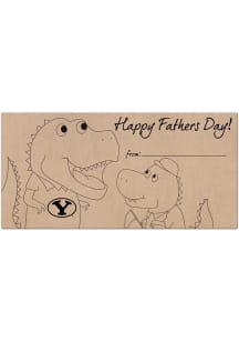 BYU Cougars Fathers Day Coloring Sign