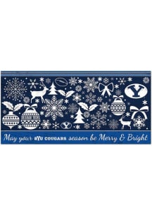 BYU Cougars Merry and Bright Sign