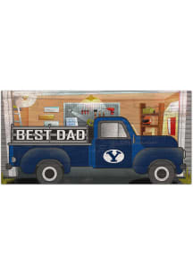 BYU Cougars Best Dad Truck Sign