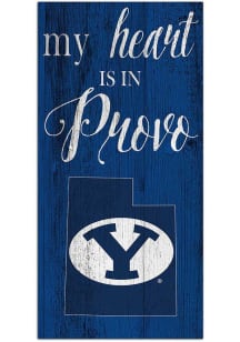 BYU Cougars My Heart State Sign
