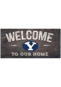 BYU Cougars Welcome Distressed Sign