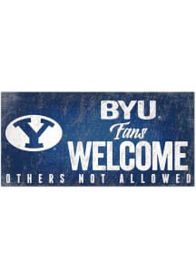 BYU Cougars Fans Welcome 6x12 Sign