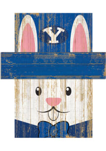 BYU Cougars Easter Bunny  Head 6x5 Sign