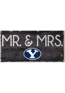 BYU Cougars Mr and Mrs Sign