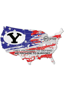 BYU Cougars OHT USA Shape Cutout Sign