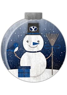 BYU Cougars Snowglobe 12 Inch Sign - Navy Blue