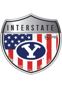 BYU Cougars 12in Americana Interstate Sign