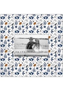BYU Cougars Floral Pattern Picture Frame