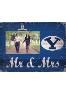 BYU Cougars Mr and Mrs Clip Picture Frame