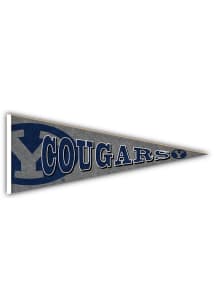 BYU Cougars Wood Pennant Sign