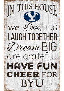 BYU Cougars In This House 11x19 Sign